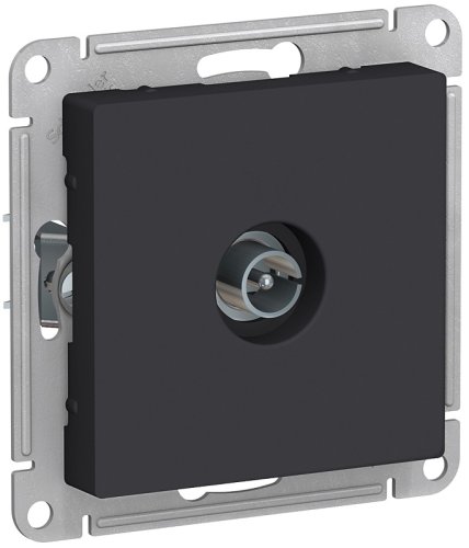 Розетка TV Коннектор без рамки Systeme Electric AtlasDesign 1-м. карбон фото Розетка TV Коннектор без рамки Systeme Electric AtlasDesign 1-м. карбон картинка